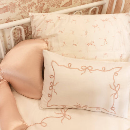 Petite Belle Lafayette Pink Lace Embroidered Crib Set: Standard Crib