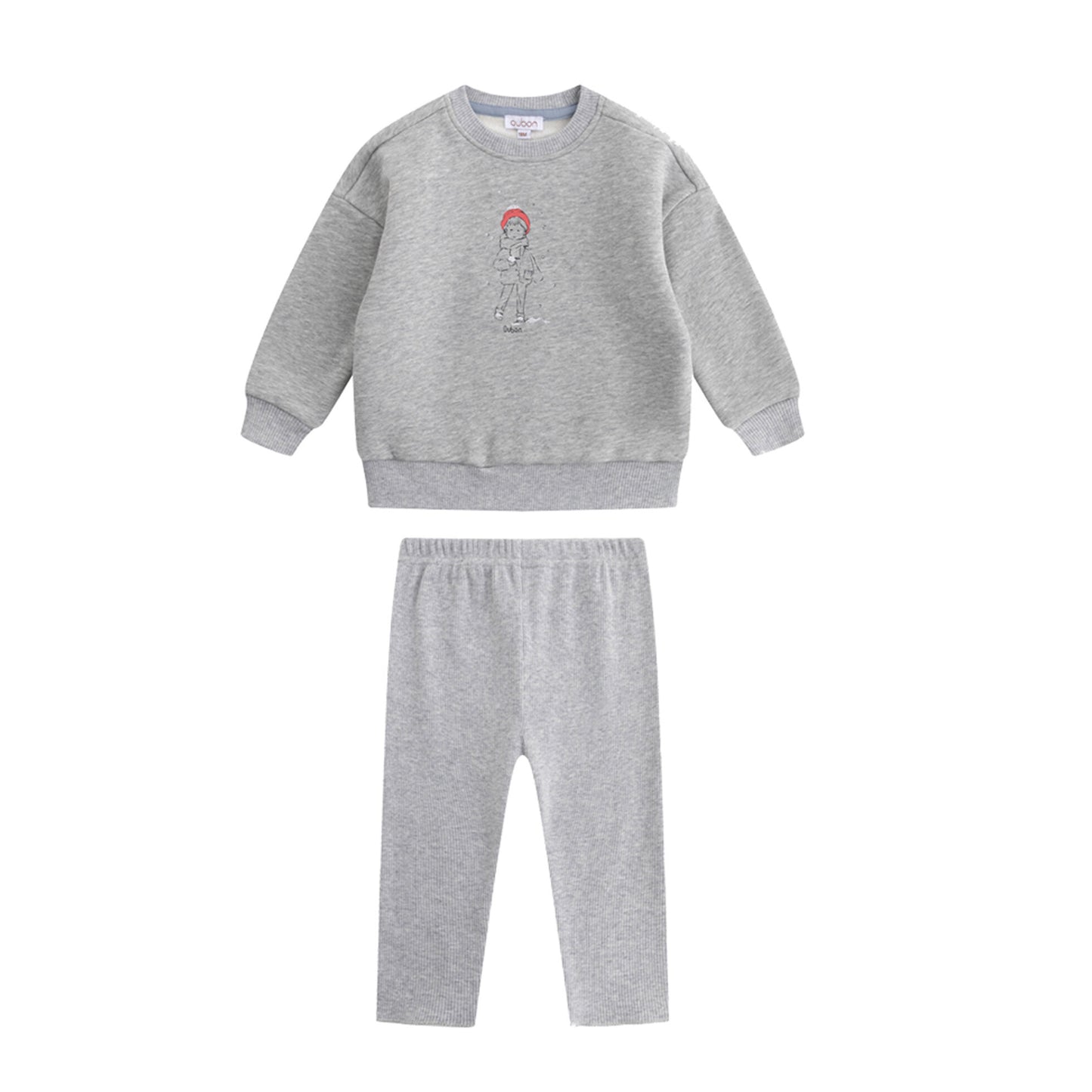Oubon Snow Sweat Set- Grey