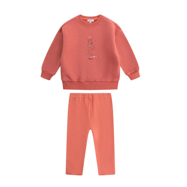 Oubon Snow Sweat Set- Coral