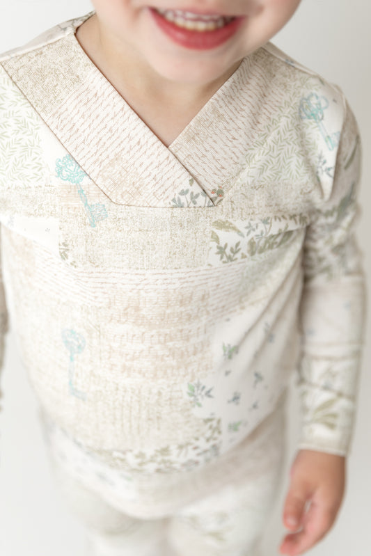 Bee & Dee Organic Paper Print Pajamas Loungewear - Boys