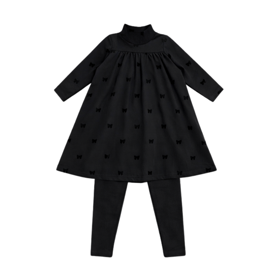 Little Label  2 Piece All Over Bow Print Robe Set
