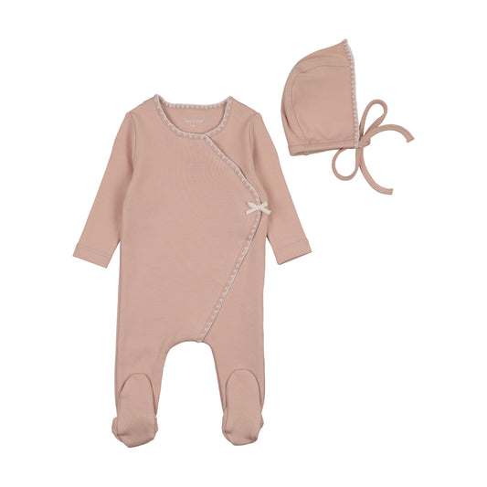 Bee & Dee Beau Bow Layette Set - Rose Dust