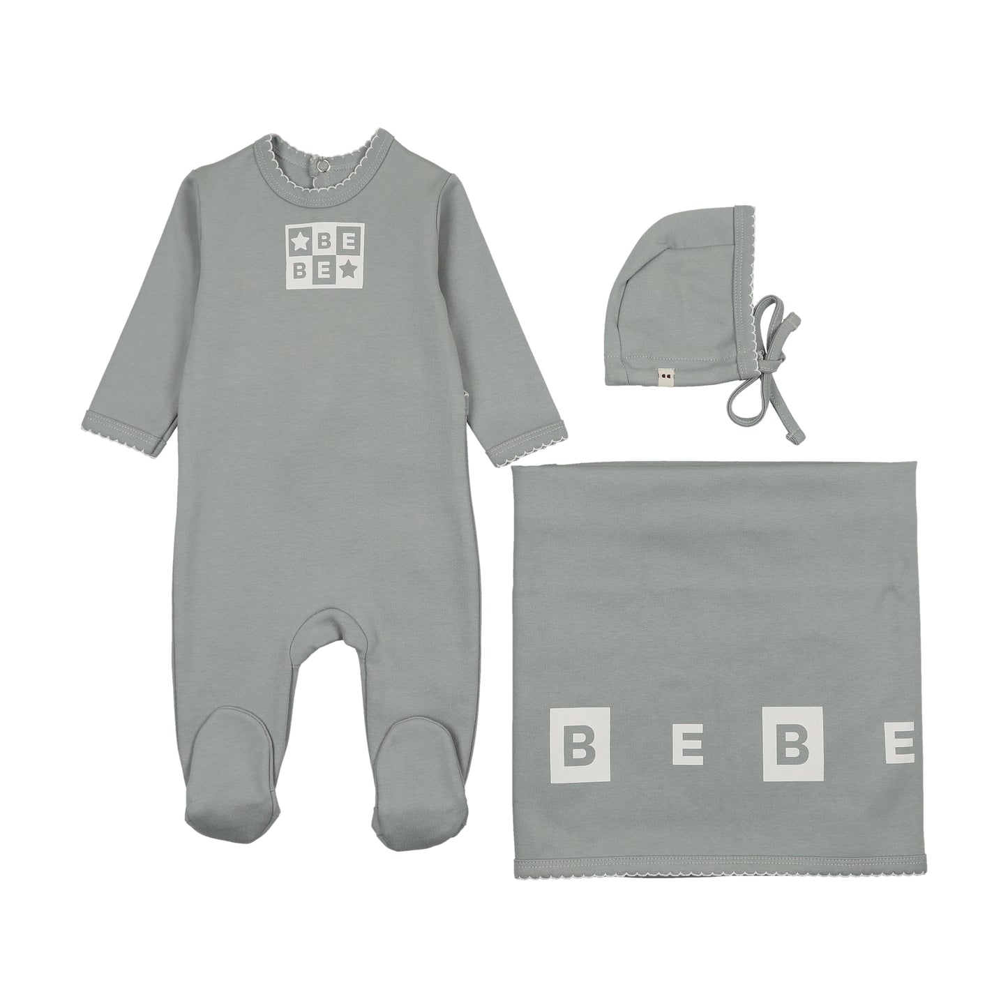 Bliss Bebe Boys Layette Set - Stone Blue