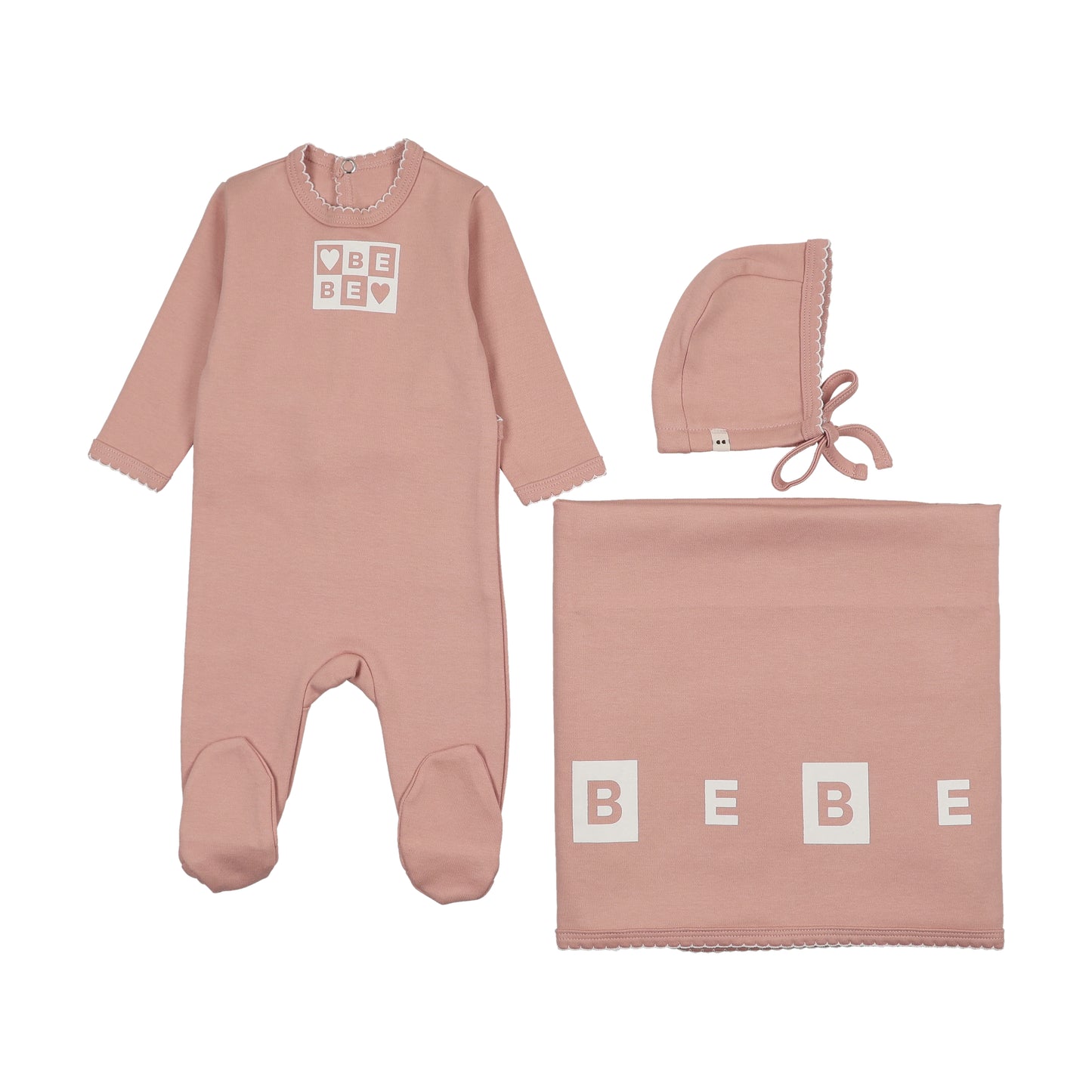 Mon Tresor Bliss Bebe Girls Layette Set - Rose Mist