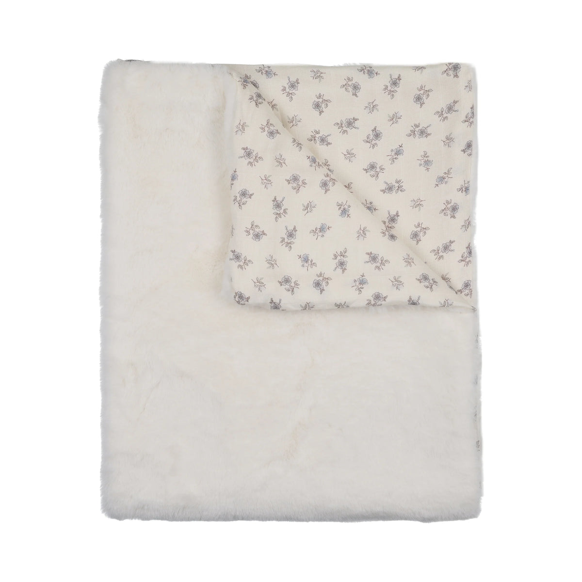 Peluche Blossom Fur Blanket - Powder