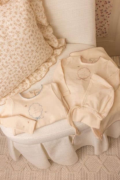 Bee & Dee Botanical Crest Layette Set- Cream Boys