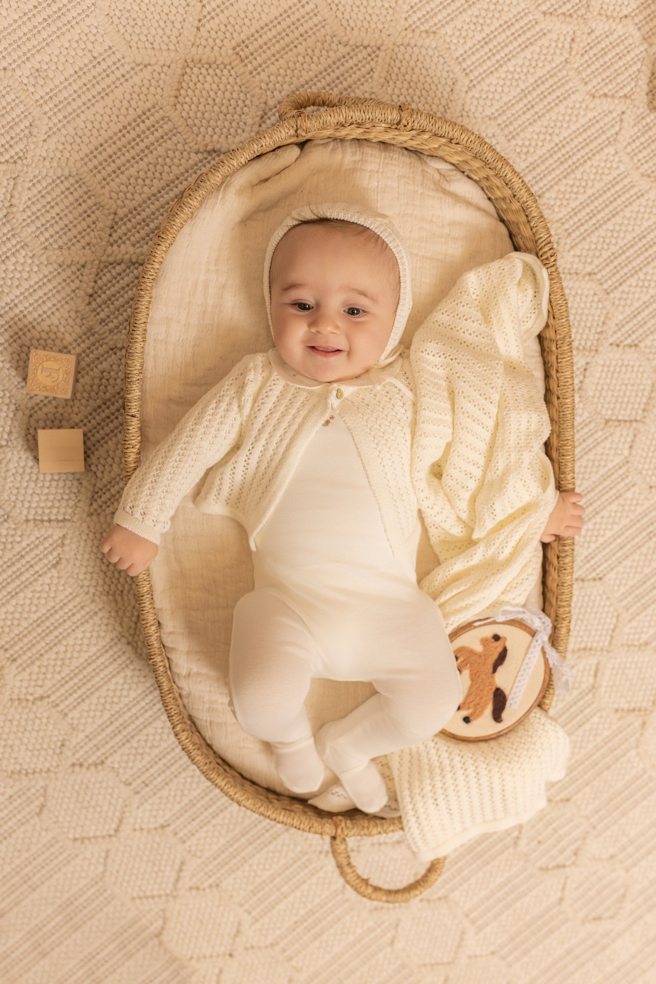 Bee & Dee Boutique Delicata Ensemble Layette Set-Linen