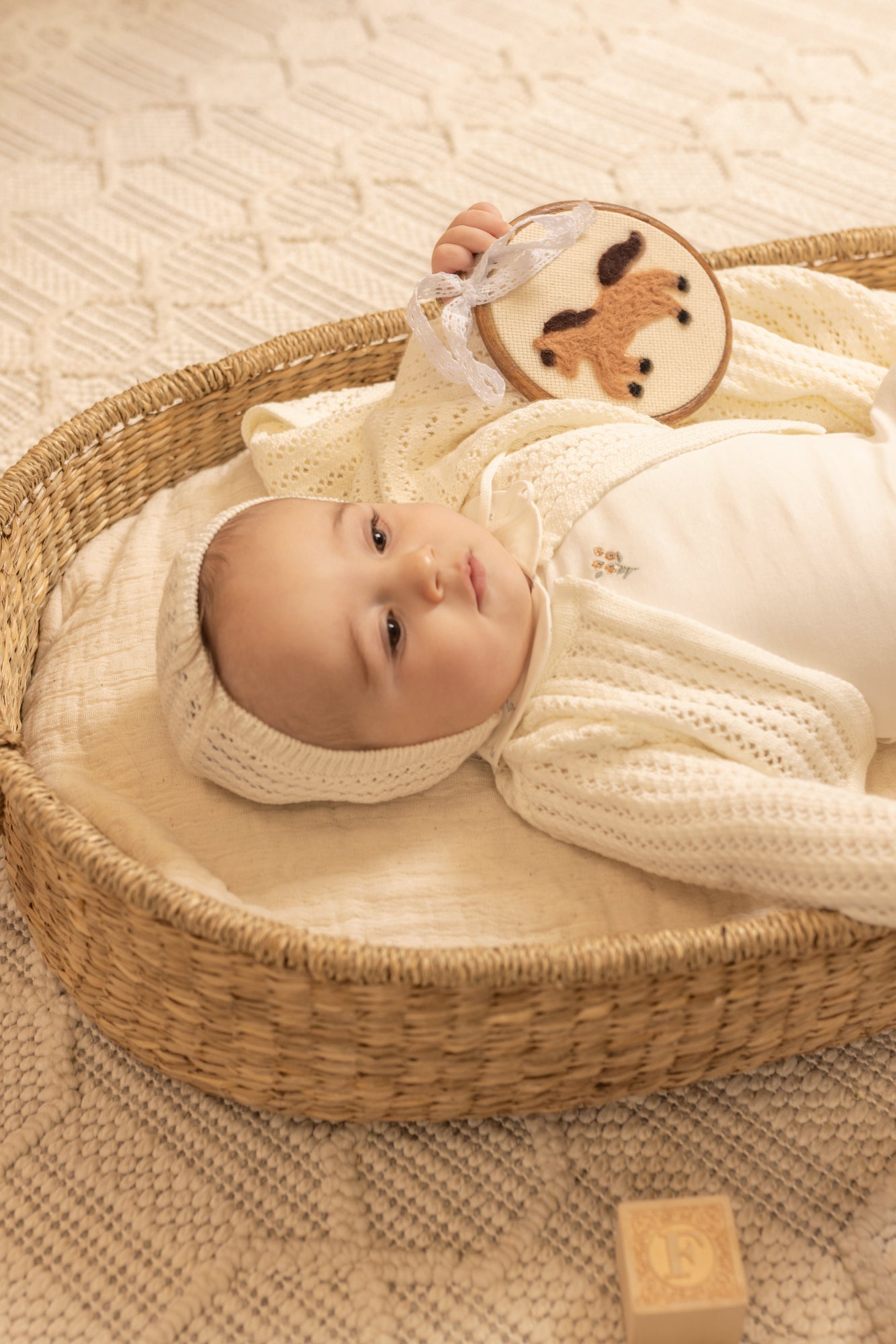 Bee & Dee Boutique Delicata Ensemble Layette Set-Linen