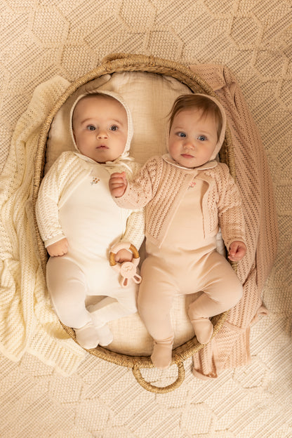 Bee & Dee Boutique Delicata Ensemble Layette Set-Linen