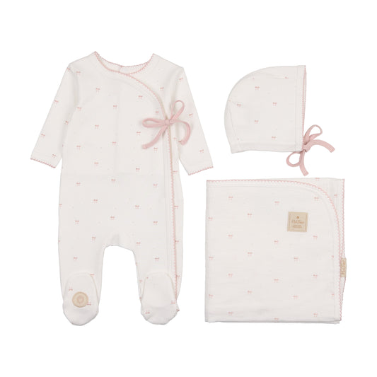 Mon Tresor Bow Wrap Layette Set - Ivory