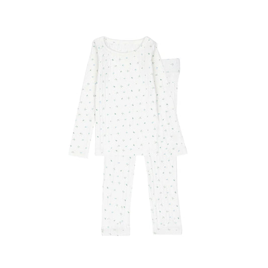 Mini Label Ivory Petal Pointelle Floral Two Piece-Boys