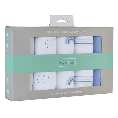 Ely's and Co Absorbent Burp Cloths, 5-Pack Blue Rainbow