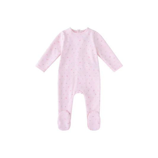 Mini Label Pink Butterfly All Over Print Footie-Girls