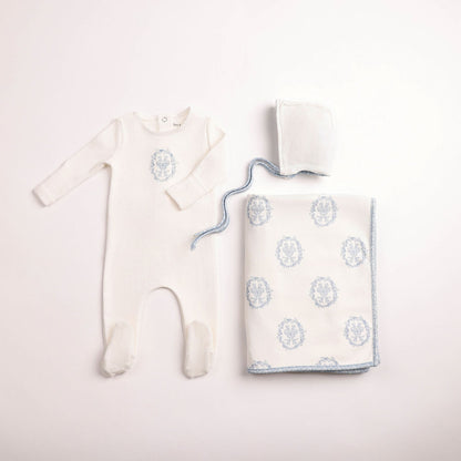Bee & Dee Butterfly Motif Layette Set- Chalk White Boys