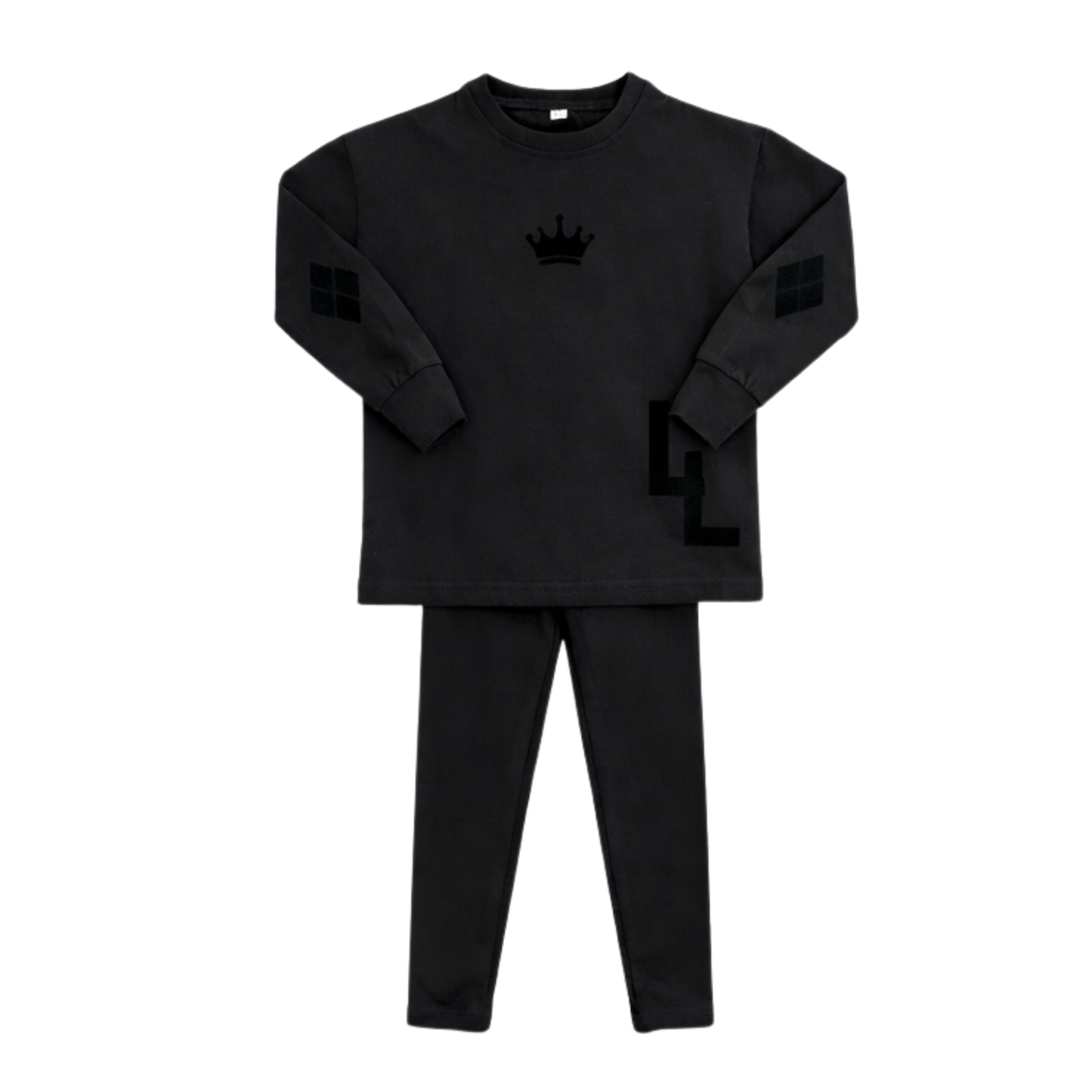 Little Label Boys Robe Pajama with Crown Detail