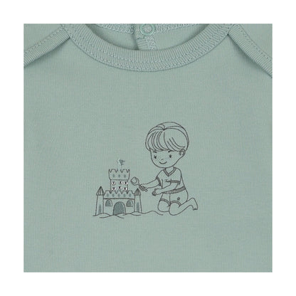 Mon Tresor Castle Cutie Boys Footie- Frostie Blue