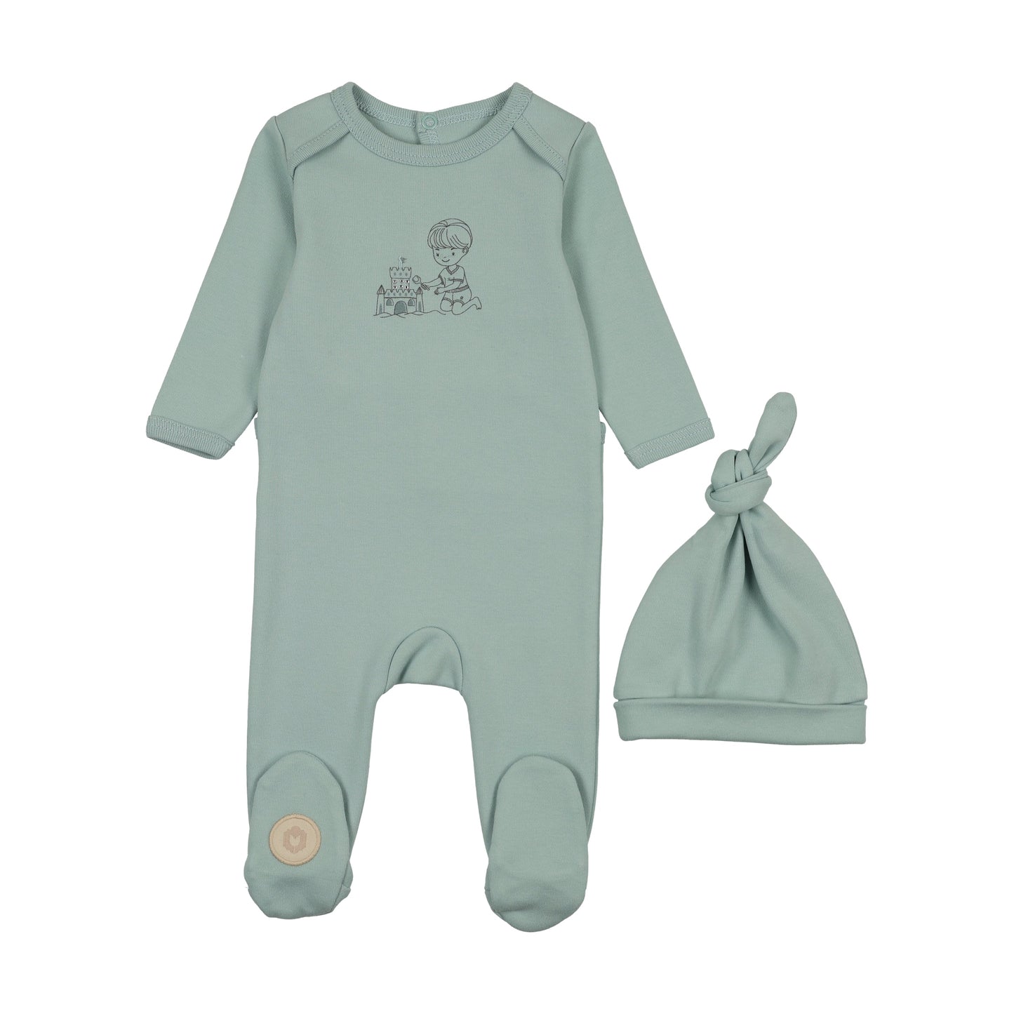 Mon Tresor Castle Cutie Boys Footie Set - Frostie Blue