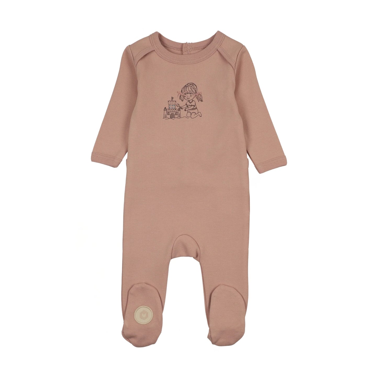 Mon Tresor Castle Cutie Girls Footie- Blush