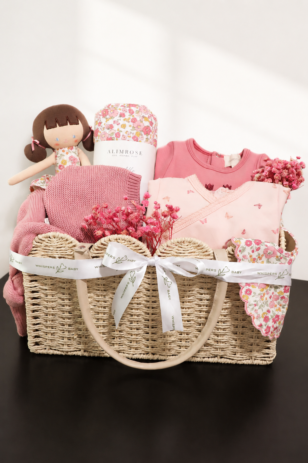 Rattan Nursery Diaper Caddy