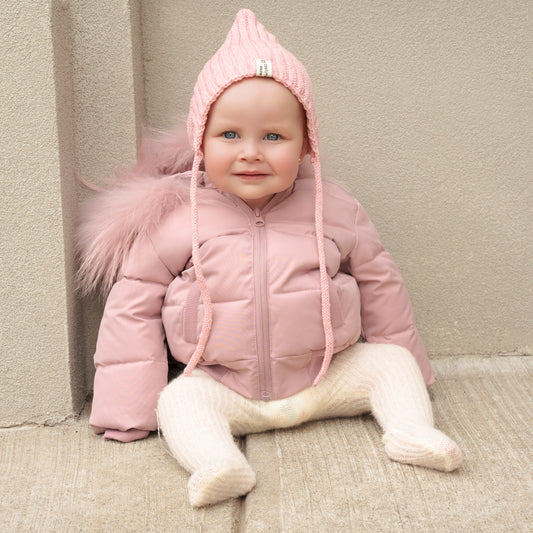 Bondoux Textured 'B' Jacket- Pink