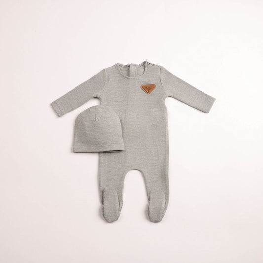 Bee & Dee Cozy Cotton Footie Set- Fern