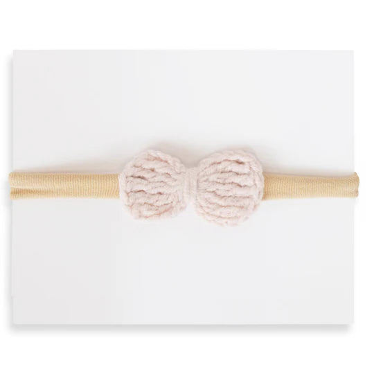 Adora Crochet Petite Headband - Pale Blush