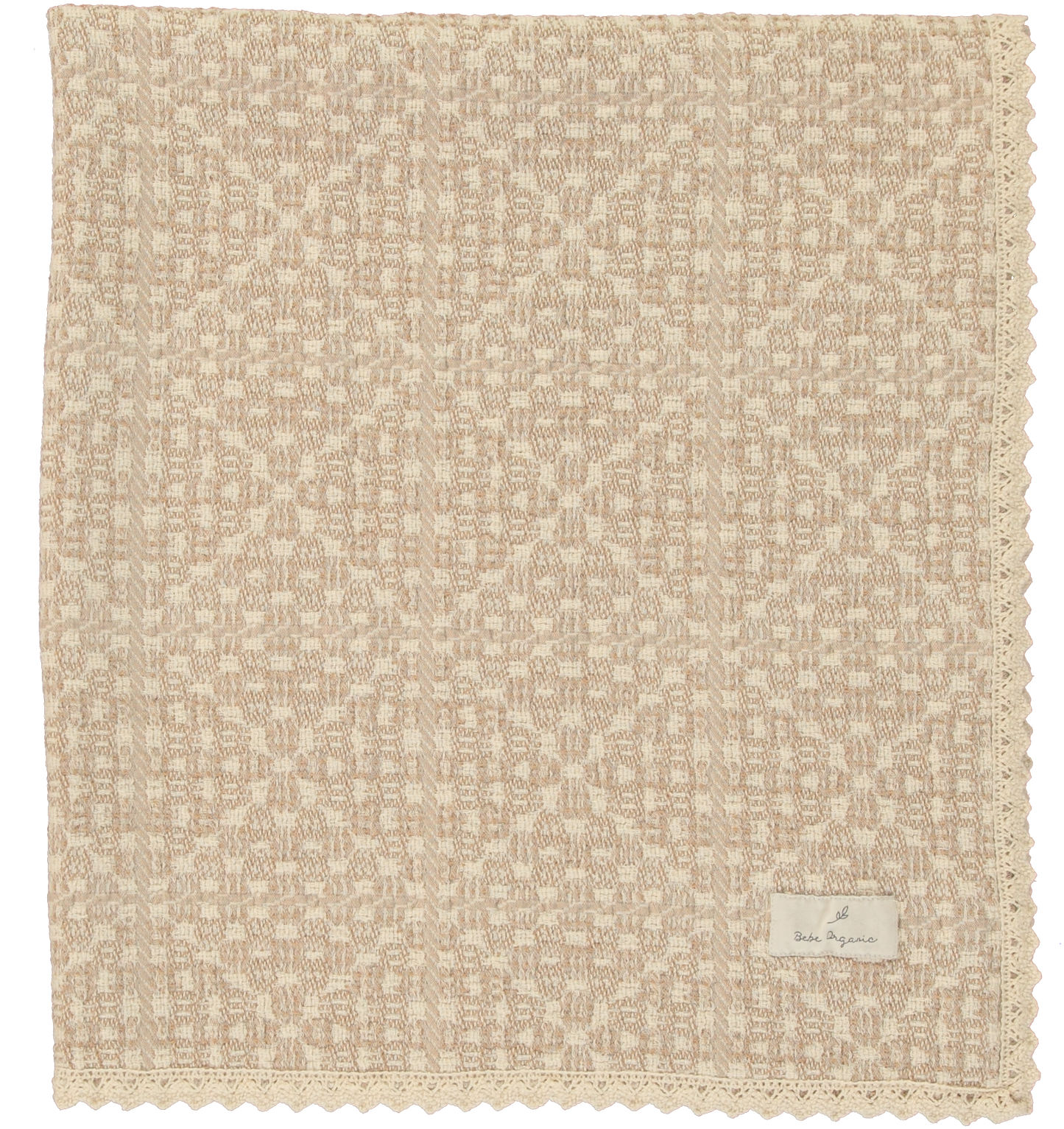 Bebe Organic Crochet Blanket - Taupe