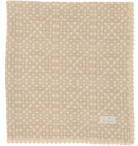 Bebe Organic Crochet Blanket - Taupe