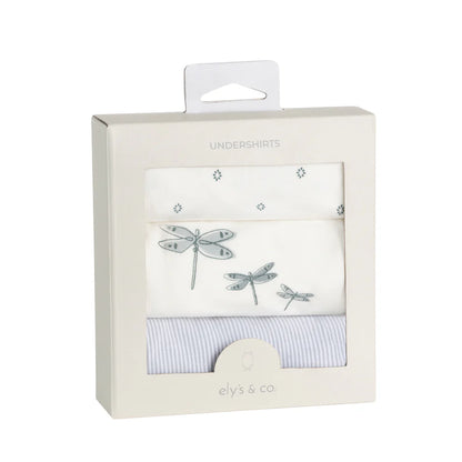 Ely's and Co 3 Pack Jersey Cotton Undershirts Dragonfly Spaghetti Straps