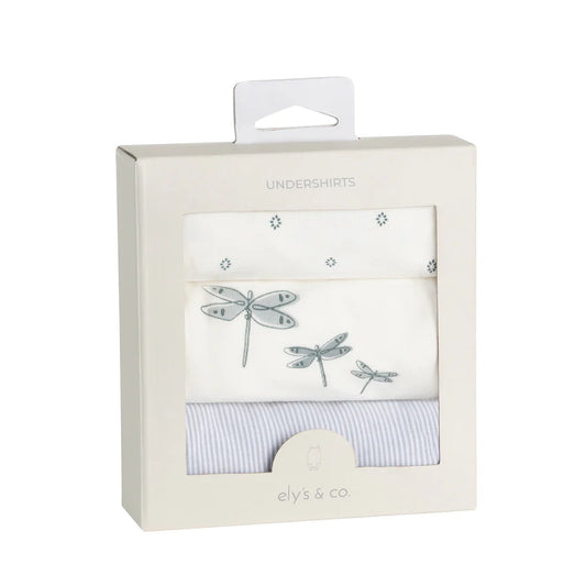 Ely's and Co 3 Pack Jersey Cotton Undershirts Dragonfly Spaghetti Straps