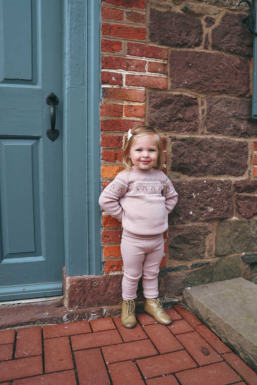 Looms  Fair Isle Collection 2PC- Mauve