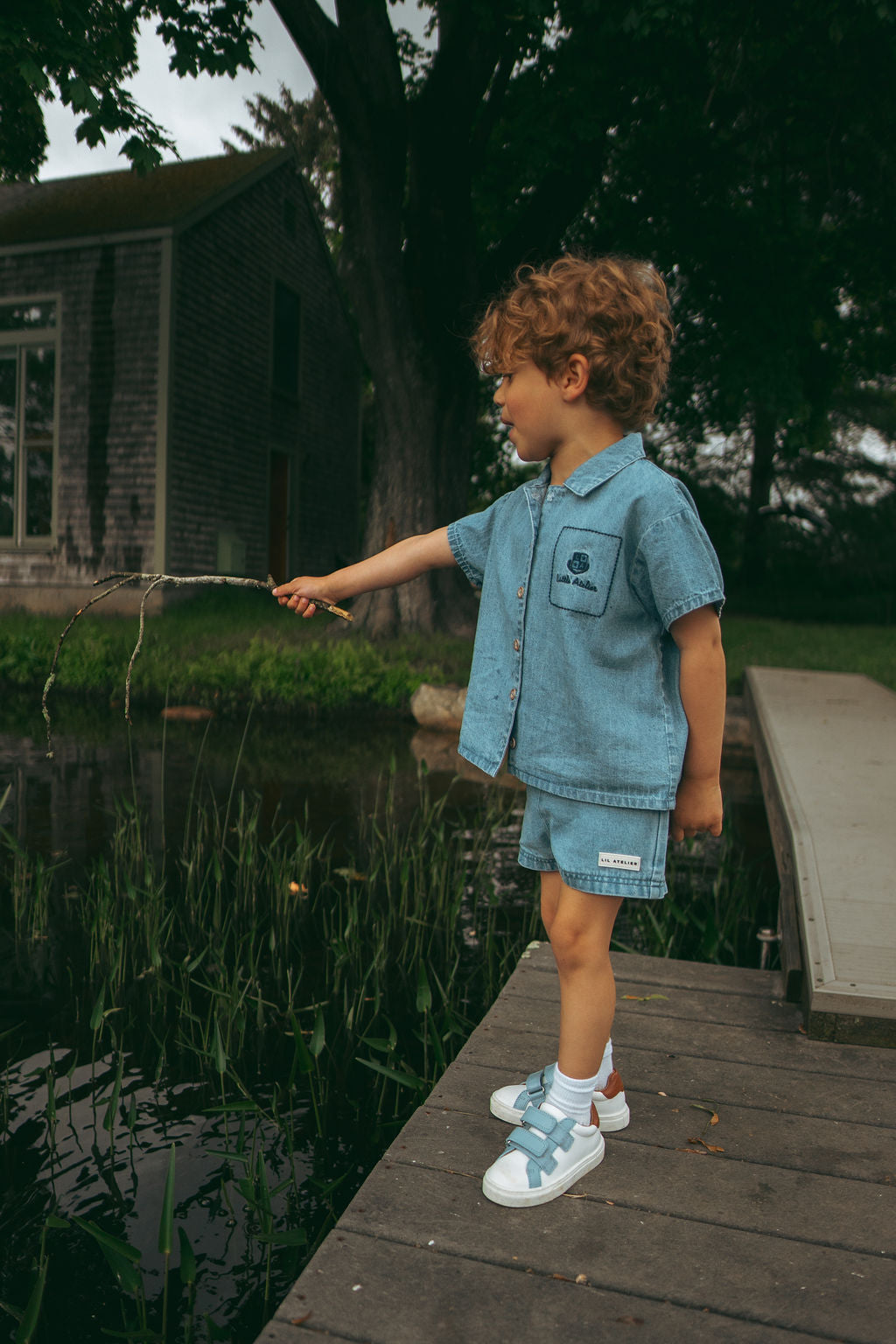 Lil Legs Denim City Shirt Mid Blue Wash