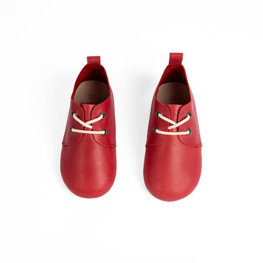 Petite Rose Waverly Baby Shoes- Red