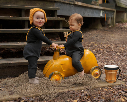 Bondoux Yellow Denim Romper-Girls
