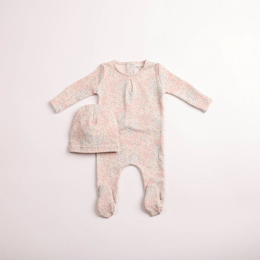 Bee & Dee Flowerscape Footie Set- Girls Print