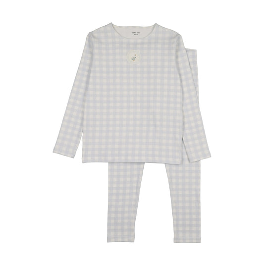 Bee & Dee Goose on Plaid Loungewear- Chalk White Boys