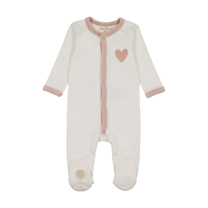 Mon Tresor Heart-Patch  Footie