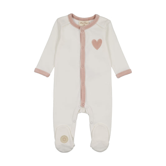 Mon Tresor Heart-Patch  Footie