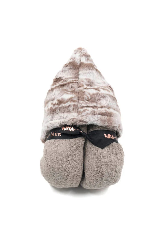Winx and Blinx Marble Taupe Hooded Towel
