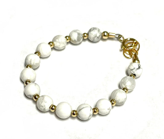My Little Jewel Cream/Gold Baby Bracelet