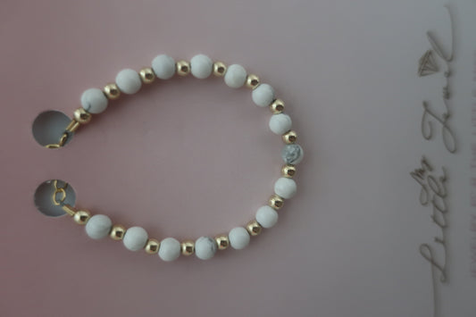 My Little Jewel Cream/Gold Baby Bracelet
