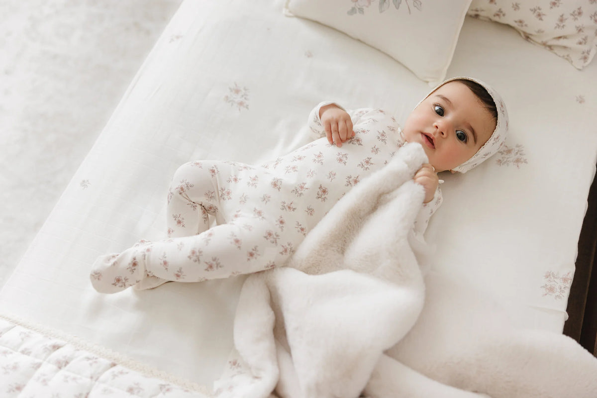Peluche Blossom Fur Blanket - Rose