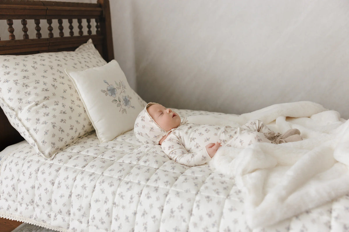 Peluche Blossom Standard Size Pillow Case - Powder