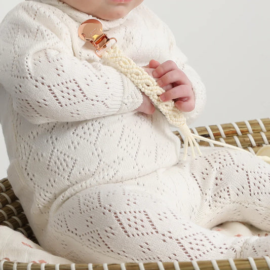 Adora Iris Pacifier Clip - Rose Gold