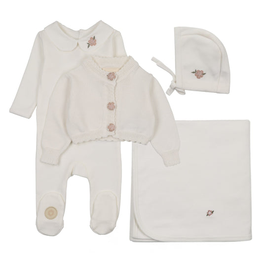 Mon Tresor Layered Keepsake Girls Cardigan Layette Set