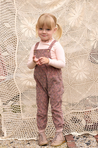 Ely's and Co Liberty / Berry Overall with Mockneck-Pink