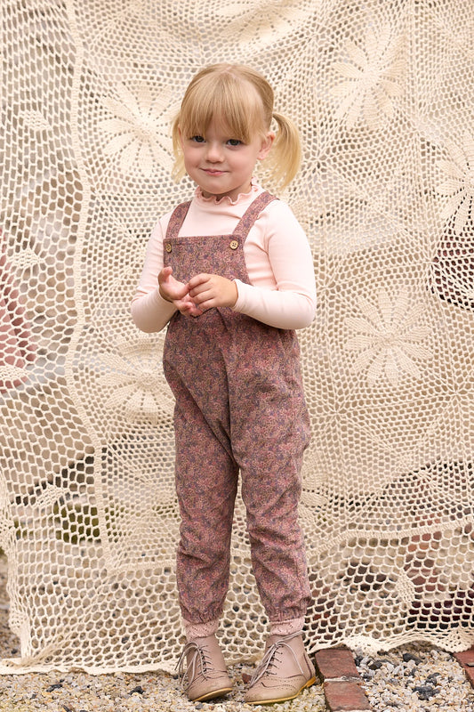Ely's and Co Liberty / Berry Overall with Mockneck-Pink