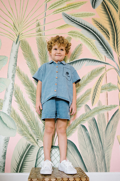 Lil Legs Denim City Shirt Mid Blue Wash