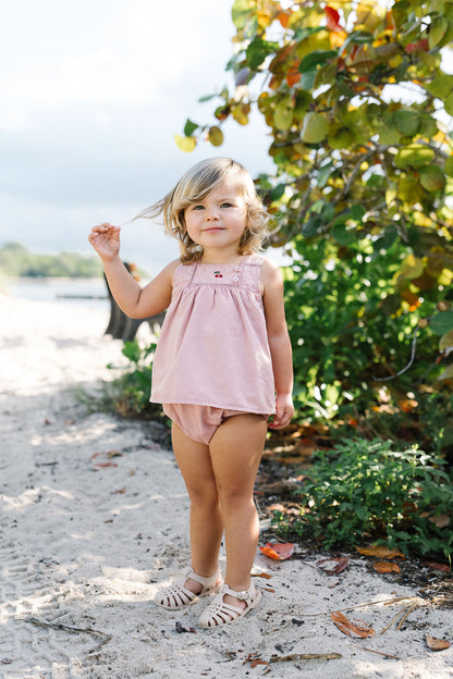 Lil Legs Denim Capsule Toddler Girls Set- Pink Wash