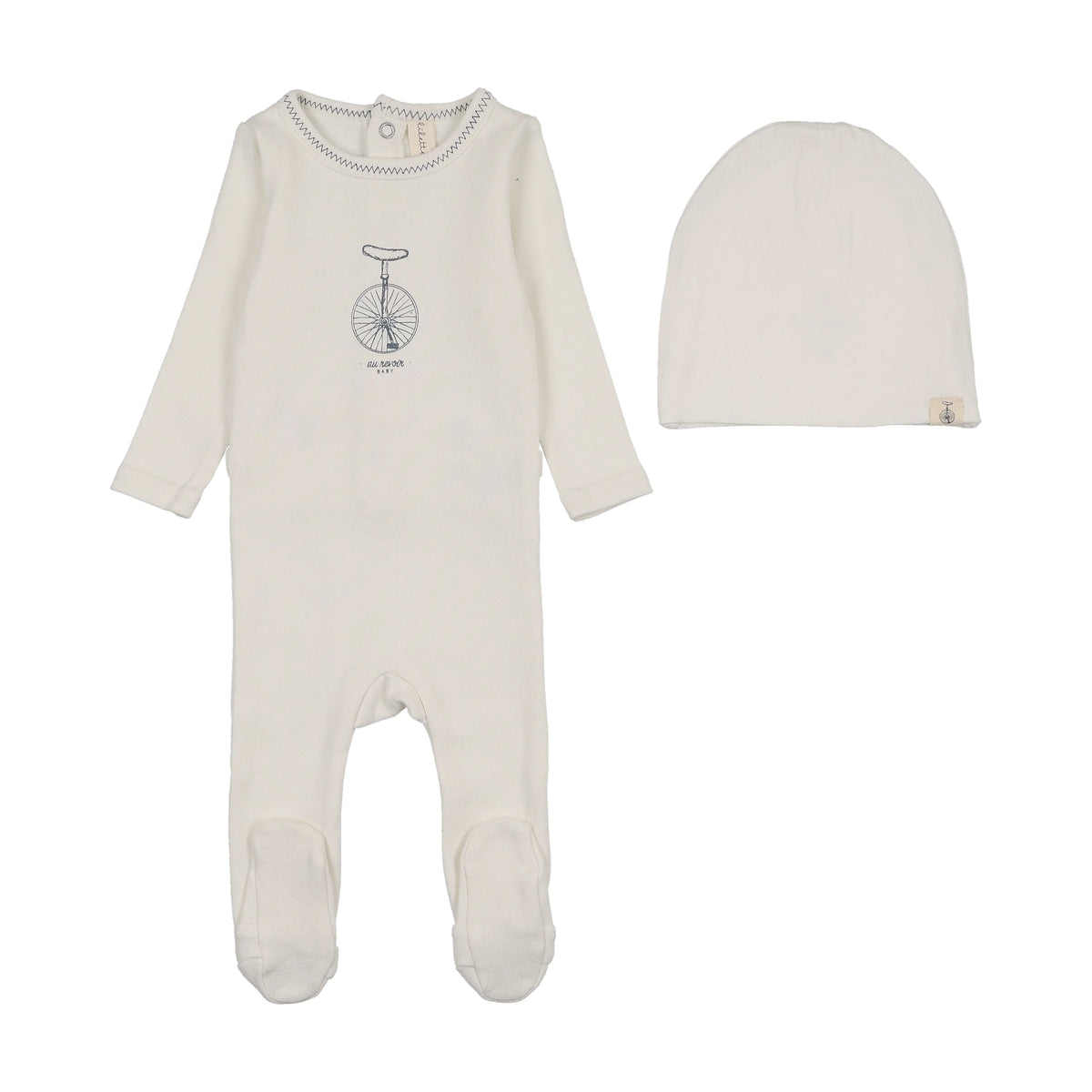 Lilette Bicycle Footie Set - Cream
